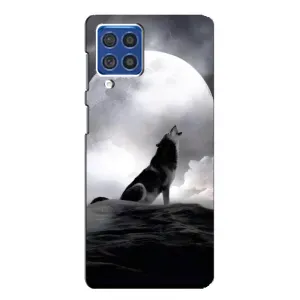 Чохол з Вовком на Samsung Galaxy F62 (Вовк і місяць)