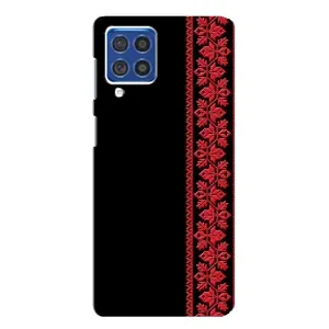 Силіконовый Чохол на Samsung Galaxy F62 з картинкой Вишиванки (Вишиванка на чорному)