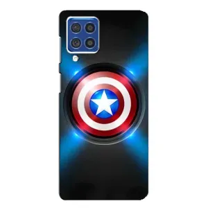 Чехол с Щитом Капитана Америки на Samsung Galaxy F62 (Яркий Щит Капитана)