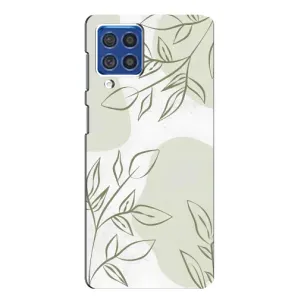 Чехол цветочный дизайн для Samsung Galaxy F62 (Зелёный дизайн)