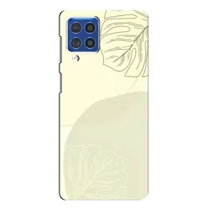 Чехол цветочный дизайн для Samsung Galaxy F62 (Зелёный фон)