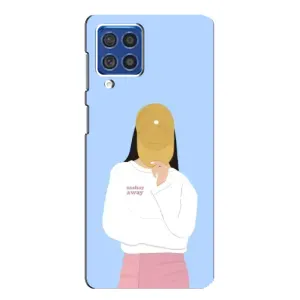 Силиконовый Чехол на Samsung Galaxy F62 с картинкой Стильных Девушек (Желтая кепка)