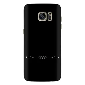 Силиконовый бампер с картинкой машины на Samsung Galaxy S7 Еdge / G935 (Силует Audi)