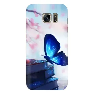 Силіконовий бампер з картинкою звірів для Samsung Galaxy S7 Еdge / G935 (Метелик синій)
