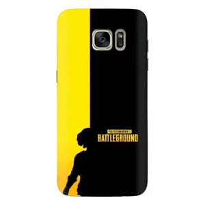 Чехол (TPU) с картинкой "Лого Пабг" на Гелекси С7 Едж (Battlegrounds)