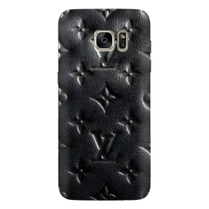 Текстурный Чехол Louis Vuitton для Гелекси С7 Едж (Черный ЛВ)