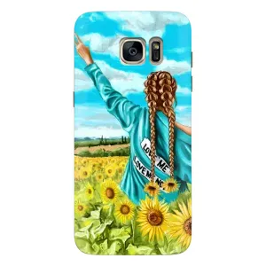 Чохол Стильні дівчата на Samsung Galaxy S7 Еdge / G935 (Дівчина на полі)