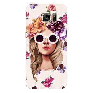 Чохол з картинкою Модні Дівчата Samsung Galaxy S7 Еdge / G935 (Дівчина в окулярах)