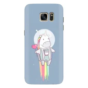 Чехол Unicorn на Samsung Galaxy S7 Еdge / G935 (Единорог космонавт)