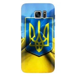 Чехол с картинкой (Патриотический ГЕРБ) на Samsung Galaxy S7 Еdge / G935 (Герб и Флаг Украины)