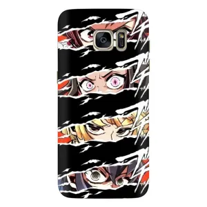 Силиконовые чехлы с глазами Anime для Гелекси С7 Едж (Глаза на чорном)