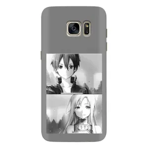 Чехол с персонажами АНИМЕ на Samsung Galaxy S7 Еdge / G935 (Кирито-Асуна)