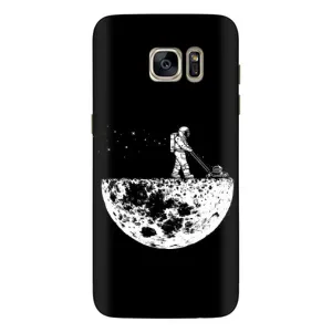 Силіконовый Чохол з принтом "Космонавти" на Samsung Galaxy S7 Еdge / G935 (Космонавт)