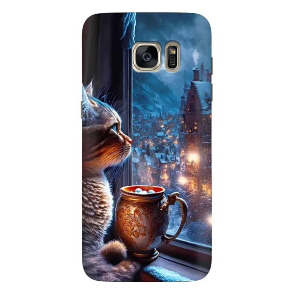 Чехол с рисунком «Кот новогодний» для Samsung Galaxy S7 Edge (G935) Чехол с рисунком «Кот новогодний» для Samsung Galaxy S7 Edge (G935)