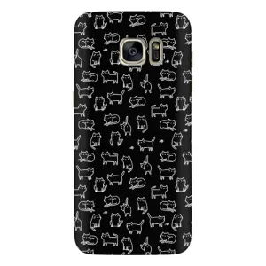 Чохол на тематику: Коти для Samsung Galaxy S7 Edge (G935) (Котики на чорному)