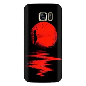 Летний Чехол на Samsung Galaxy S7 Еdge / G935 (Красный Закат)