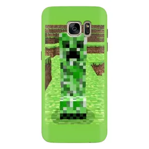 Чехлы для Samsung Galaxy S7 Еdge / G935 (Персонажи Майн Крафт) (Крипер 2)