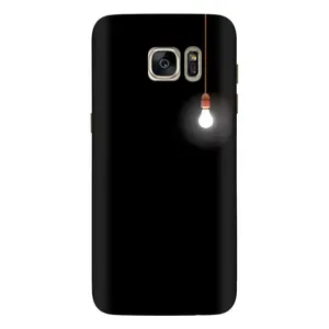 Чохол з картинками на чорному фоні для Samsung Galaxy S7 Еdge / G935 (Лампочка)
