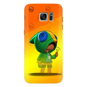 Чехол Бравл Старс для Samsung Galaxy S7 Еdge / G935 (LEON в кофте)