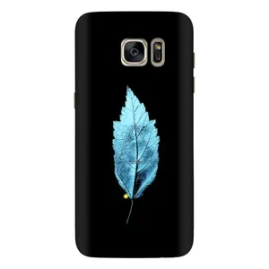 Чохол з картинками на чорному фоні для Samsung Galaxy S7 Еdge / G935 (Листя)