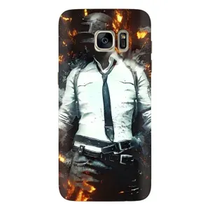 Силиконовый чехол с картинкой "Герой Pubg" на Samsung Galaxy S7 Еdge / G935 (Man Пубг)