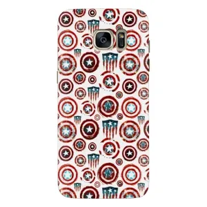 Чохол с Щітом Капітана Америки на Samsung Galaxy S7 Еdge / G935 (Марвел щити)