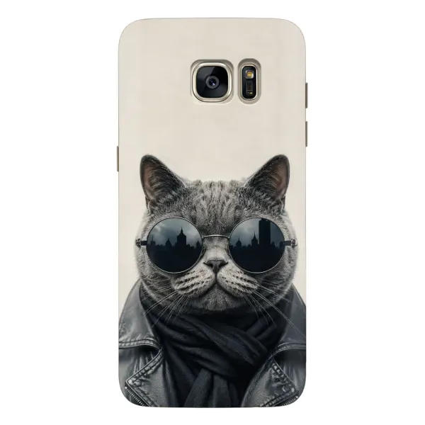 Чехол с рисунком «Модный кот» для Samsung Galaxy S7 Edge (G935) Чехол с рисунком «Модный кот» для Samsung Galaxy S7 Edge (G935)
