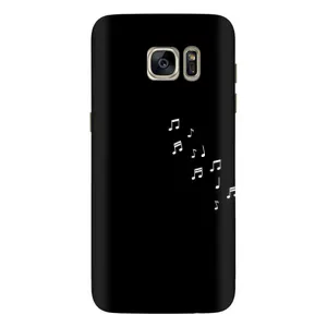 Чохол з картинками на чорному фоні для Samsung Galaxy S7 Еdge / G935 (Ноти)