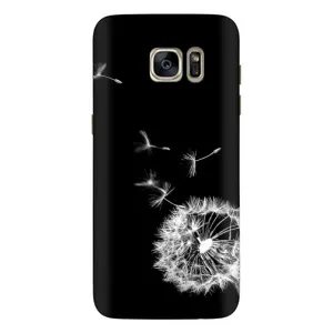 Силіконовий Чохол з кульбабками на Samsung Galaxy S7 Еdge / G935 (Кульбабка на чорному)