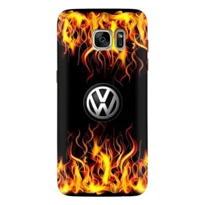 Чехол "Фольксваген" для Samsung Galaxy S7 Еdge / G935 (Огненный Лого)