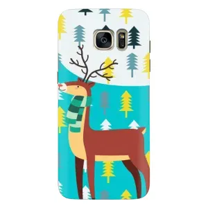 Силіконовий бампер з картинкою звірів для Samsung Galaxy S7 Еdge / G935 (Олень із шарфом)