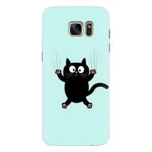 Силіконовий чохол з котиком для Samsung Galaxy S7 Еdge / G935 (Падаючий кіт)
