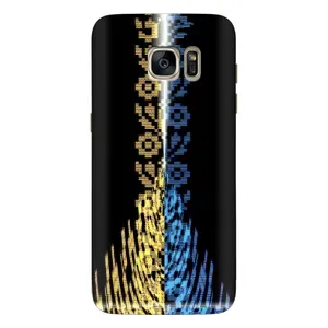 Силиконовый Чехол на Samsung Galaxy S7 Еdge / G935 (Патриотическая вышиванка)