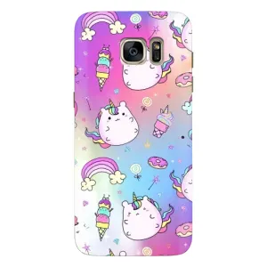 Чехол Unicorn на Samsung Galaxy S7 Еdge / G935 (Радуга и Единорог)