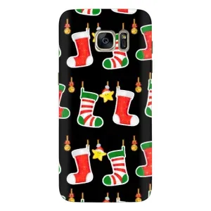 Силиконовый бампер на рождество для Samsung Galaxy S7 Еdge / G935 (Рождественские подарки)