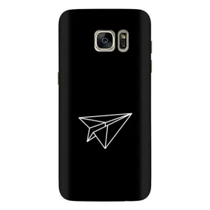 Чохол з картинками на чорному фоні для Samsung Galaxy S7 Еdge / G935 (Літак)