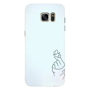 Чохол (Знак сердечка) для Samsung Galaxy S7 Еdge / G935 (Сердечко на блакитному)