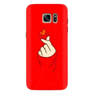 Чохол (Знак сердечка) для Samsung Galaxy S7 Еdge / G935 (Сердечко на червоному)