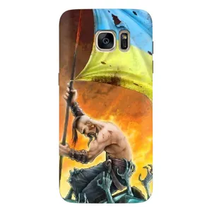 Чехол с картинкой (Патриотический КОЗАК) на Samsung Galaxy S7 Еdge / G935 (Сильный Козак)