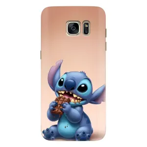 Чехол с рисунком Стич для Samsung Galaxy S7 Edge (G935) (Стич с шоколадом)