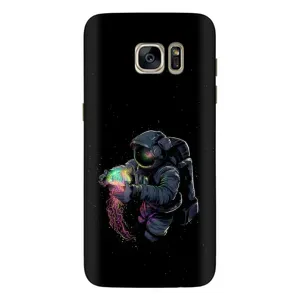 Силіконовый Чохол з принтом "Космонавти" на Samsung Galaxy S7 Еdge / G935 (В руках земля)