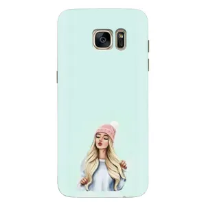 Силіконовый Чохол на Samsung Galaxy S7 Еdge / G935 з картинкой Модных девушек (В шапці)