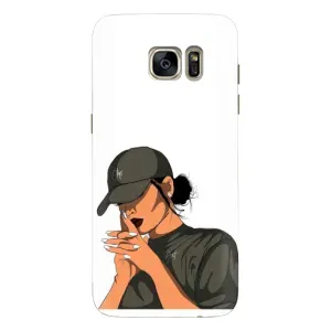 Силіконовый Чохол на Samsung Galaxy S7 Еdge / G935 з картинкой Модных девушек (У зеленому)