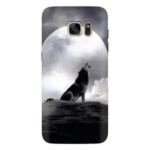 Чохол з Вовком на Samsung Galaxy S7 Еdge / G935 (Вовк і місяць)