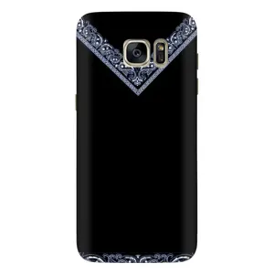 Силиконовый Чехол на Samsung Galaxy S7 Еdge / G935 (Воротник вышиванки)