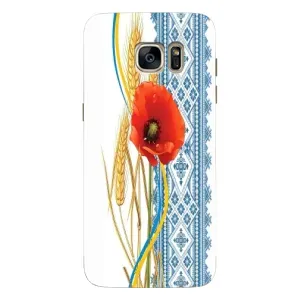 Силиконовый Чехол на Samsung Galaxy S7 Еdge / G935 с картинкой Вышиванки (Вышиванка с цветком)