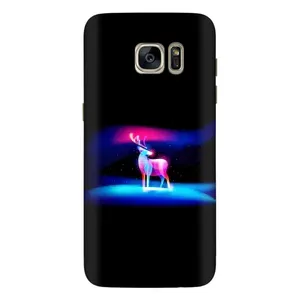 Силіконовий бампер з картинкою звірів для Samsung Galaxy S7 Еdge / G935 (Яскравий олень)
