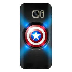 Чохол с Щітом Капітана Америки на Samsung Galaxy S7 Еdge / G935 (Яскраий Щит Капітана)