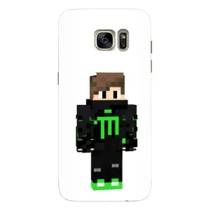 Чехлы для Samsung Galaxy S7 Еdge / G935 (Персонажи Майн Крафт) (Зеленый мальчик)