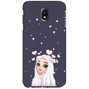 Чехол Стильные девушки на Samsung Galaxy J3 2017 (J330FN европейская версия) (Девушка и сердечки)